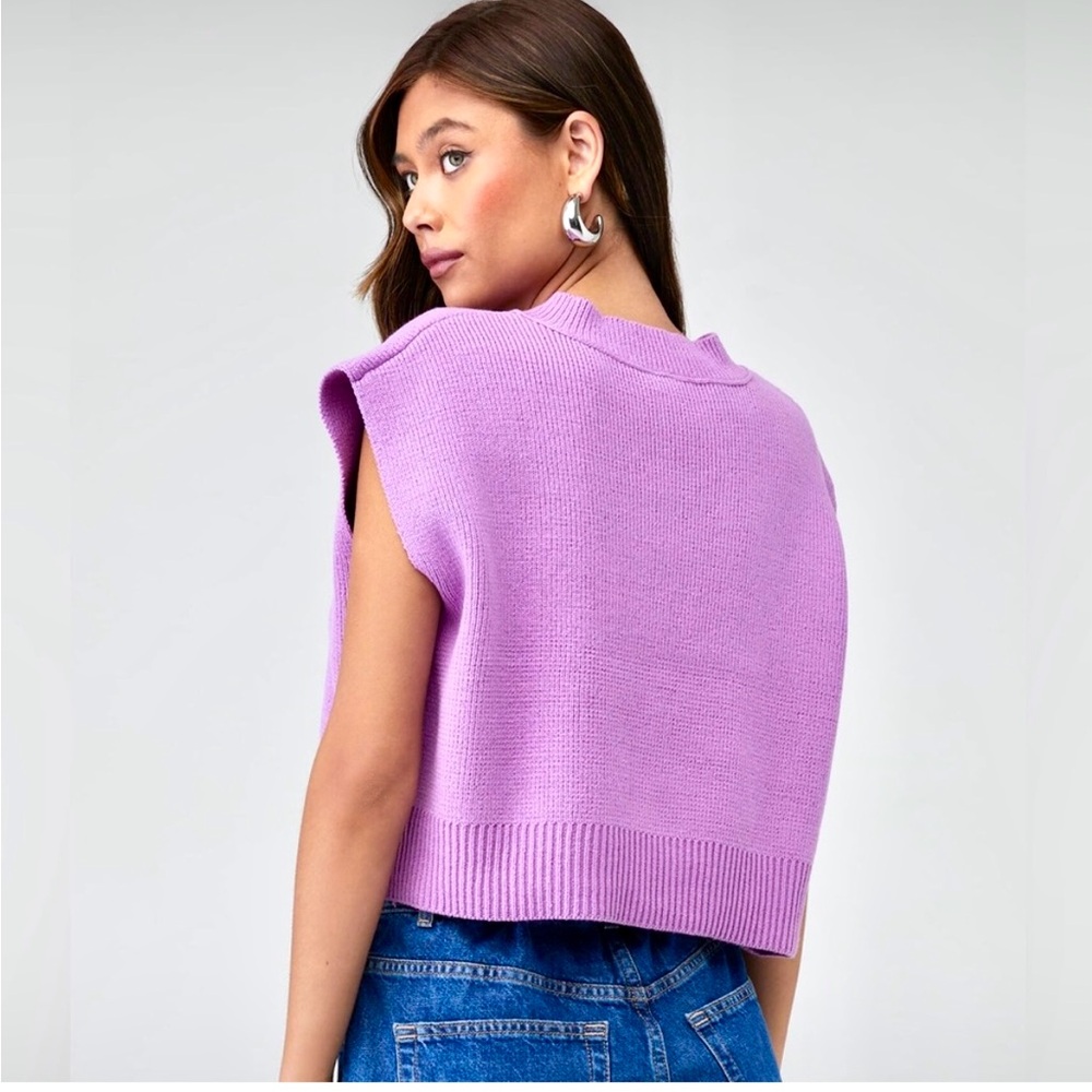 FREE PEOPLE EASY STREET Top Size M Sleeveless‎ Oversized in Beauty Berry - Picture 3 of 8